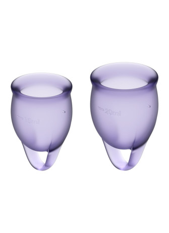 2 coupes menstruelles Satisfyer Light Violet FEEL CONFIDENT - CC597821